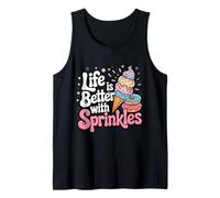 Life is Better with Sprinkles Sweet Ice Cream Lover Tank Top