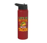 Life is Better with Tacos Stainless Steel Insulated Water Bottle