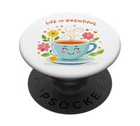 Life Is Brewtiful Funny Tea and Coffee Lover PopSockets Adhesive PopGrip
