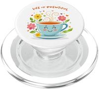 Life Is Brewtiful Funny Tea and Coffee Lover PopSockets PopGrip for MagSafe