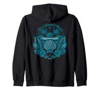 Life Is Calling & I Must Go Coastal Beach Seashell Zip Hoodie