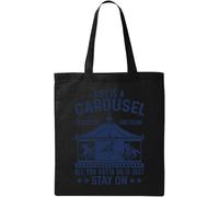 Life Is Carousel It Goes Up And Down All You Gotta Do Is Just Stay On It Natural Ecological Cotton Tote Bag Black