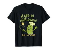 Life is Dill-icious Pickleball Humor Graphic T-Shirt