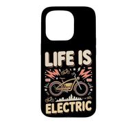 Life Is Electric Ebike Electric Bike Rider Case for iPhone 15 Pro
