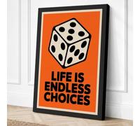 Life Is Endless Choices Canvas Wall Art Print 24x16 Inch (61 x 41 cm)