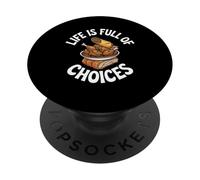 Life Is Full Of Choices Funny Lumpia Lover PopSockets Adhesive PopGrip