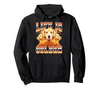Life Is Golden Golden Retriever Dog 90s Bootleg Style Pullover Hoodie