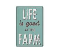 Life Is Good At The Farm Sign Safe Sign, Signs Outdoor, 12 X 8 In, Sign For Home, Business, Driveway Alert