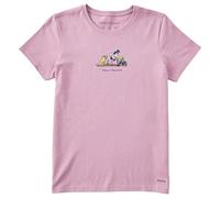 Life Is Good Jackie Play in The Dirt Women's Crusher Tee Shirt, Short Sleeve Cotton Graphic T-Shirts, Jackie Play in The Dirt Crusher Tee Shirt Short Sleeve Cotton Graphic T-Shirts, Purple, M