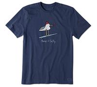 Life Is Good Men's Crusher T-Shirt Keep It Salty Sea, Darkest Blue, Large