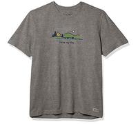 Life Is Good. Mens Crusher Tee Lake My Day, Heather Gray, Heather Gray, XL