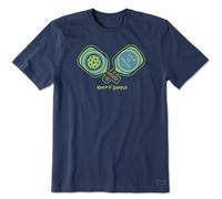 Life is Good Men's Keep It Simple Pickleball Short Sleeve Crusher Tee (Medium, Darkest Blue)