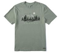 Life Is Good Men's M Crusher Tee Unplug in The Outdo Mosgrn T-Shirt, Moss Green, X-Large