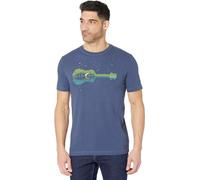 Life Is Good Men's Music Lover Cotton Tee Graphic Short Sleeve Crewneck T-Shirt, Natural Rhythm Guitar, Darkest Blue, 3XL