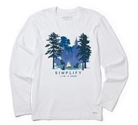 Life Is Good Men's Simplify Campfire Long Sleeve Crusher Tee (X-Large, Cloud White)
