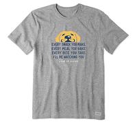 Life Is Good Men's Standard Crusher Graphic T-Shirt, Heather Gray, XX-Large