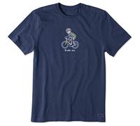 Life is Good Men's Vintage Crusher Graphic T-Shirt, Bike Jake, Darkest Blue, 3XL