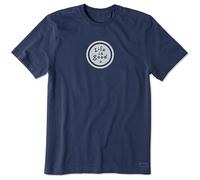 Life Is Good Men's Vintage Crusher Graphic T-Shirt, LIG Coin, Darkest Blue, Large