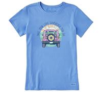Life is Good Women's Crusher-Lite Tee Shirt, Short Sleeve Cotton Graphic T-Shirts, Take Your Love 4x4, Cornflower Blue, Large