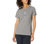 Life is Good. Womens Crusher Tee Lig Daisy, Happy Pink, Heather Gray, XXL