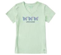Life Is Good Women's Crusher Tee Shirt, Short Sleeve Cotton Graphic T-Shirts, Tie Dye Butterfly Crusher T-Shirt, Short Sleeve Cotton Graphic T-Shirts, Tie Dye Butterfly, sage Green, L