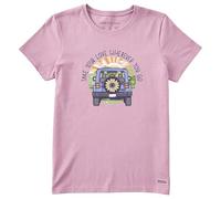 Life Is Good Women's Short Sleeve Crusher-lite Tee T-Shirt, Violet Purple, Large