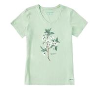 Life is Good Women's Standard Crusher Tee, Short Sleeve Cotton Graphic T-Shirts, Antique Plum Blossom, Sage Green