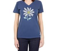 Life Is Good Women's Standard Crusher V-Neck Graphic T-Shirt, Darkest Blue, X-Large