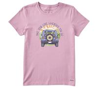 Life Is Good Women's Take Your Love 4x4 Short Sleeve Crusher-lite Tee T-Shirt, Violet Purple, Medium