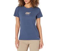 Life Is Good Women's Vintage Crusher Cat T-Shirt Athletic, Darkest Blue, Large
