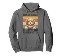 Life Is Great A Cavapoo Makes It Better Funny Dog Lover Pullover Hoodie