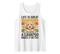 Life is Great A Cavapoo Makes It Better Funny Dog Lover Tank Top