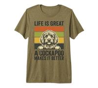 Life is Great A Cockapoo Makes It Better Fun Dog Lover Premium T-Shirt