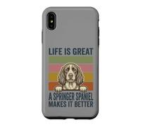 Life Is Great A Springer Spaniel Makes It Better Dog Lover Case for iPhone XS Max