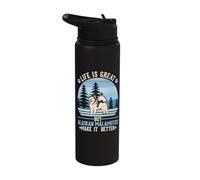 Life is Great But Alaskan Malamutes Makes it Better Stainless Steel Insulated Water Bottle