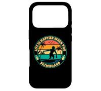 Life is happier when you Skimboard Skimboarding Surfer Case for iPhone 17 Pro