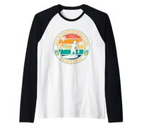 Life is Happier When You Skimboard Skimboarding Surfer Raglan Baseball Tee