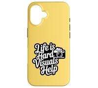 Life Is Hard Visuals Help ABA Therapist Autism Support Case for iPhone 16