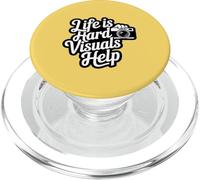 Life Is Hard Visuals Help ABA Therapist Autism Support PopSockets PopGrip for MagSafe