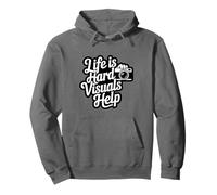 Life Is Hard Visuals Help ABA Therapist Autism Support Pullover Hoodie