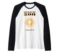 Life is in The Son 1 John 5:11-12 Raglan Baseball Tee
