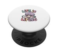 Life Is Lifing Funny Ironic Anime Coffee Design PopSockets Adhesive PopGrip