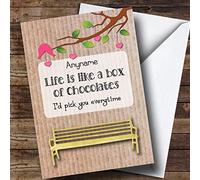 Life is Like A Box Chocolates Personalised Valentines Card | Valentines Card | Valentine's Day Card
