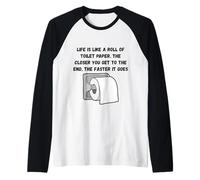 Life is Like a roll of Toilet Paper. The Close Humor Marquee Raglan Baseball Tee