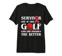 Life is Like Golf Less Strokes The Better Stroke Awareness Premium T-Shirt