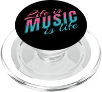 Life Is Music Statement Music Listening to Life Saying Musician PopSockets PopGrip for MagSafe