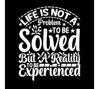 Life is not a Problem to be Solved but a Reality to be Experienced Motivational Quotes Wall Decals PVC 49.2x59.3cm Car Body Decoration White