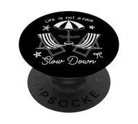 "Life Is Not A Race" Beach Chairs Umbrella Slow Down Summer PopSockets Adhesive PopGrip