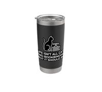 Life is Not All Cats and Bookbinding Cat Lover Stainless Steel Insulated Tumbler
