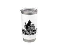 Life is Not All Cats and Bookbinding Cat Lover Stainless Steel Insulated Tumbler